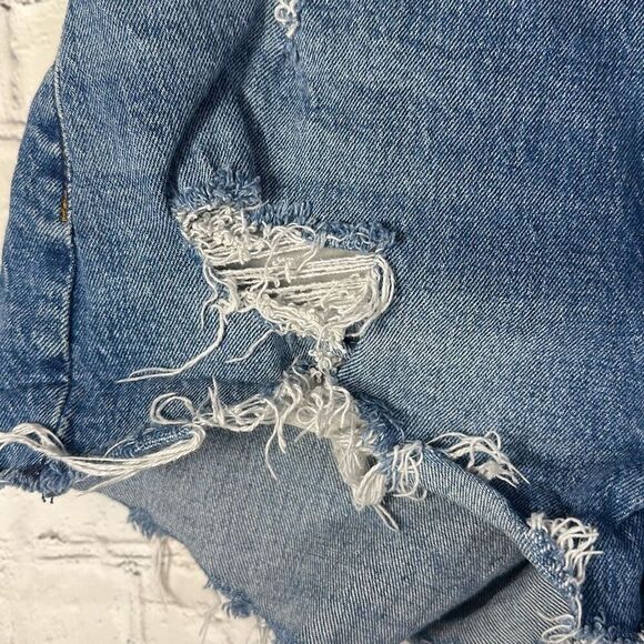 Abercrombie & Fitch The Mom Short Jean High Rise Curve Love Jeans size 4 27 - Picture 2 of 9